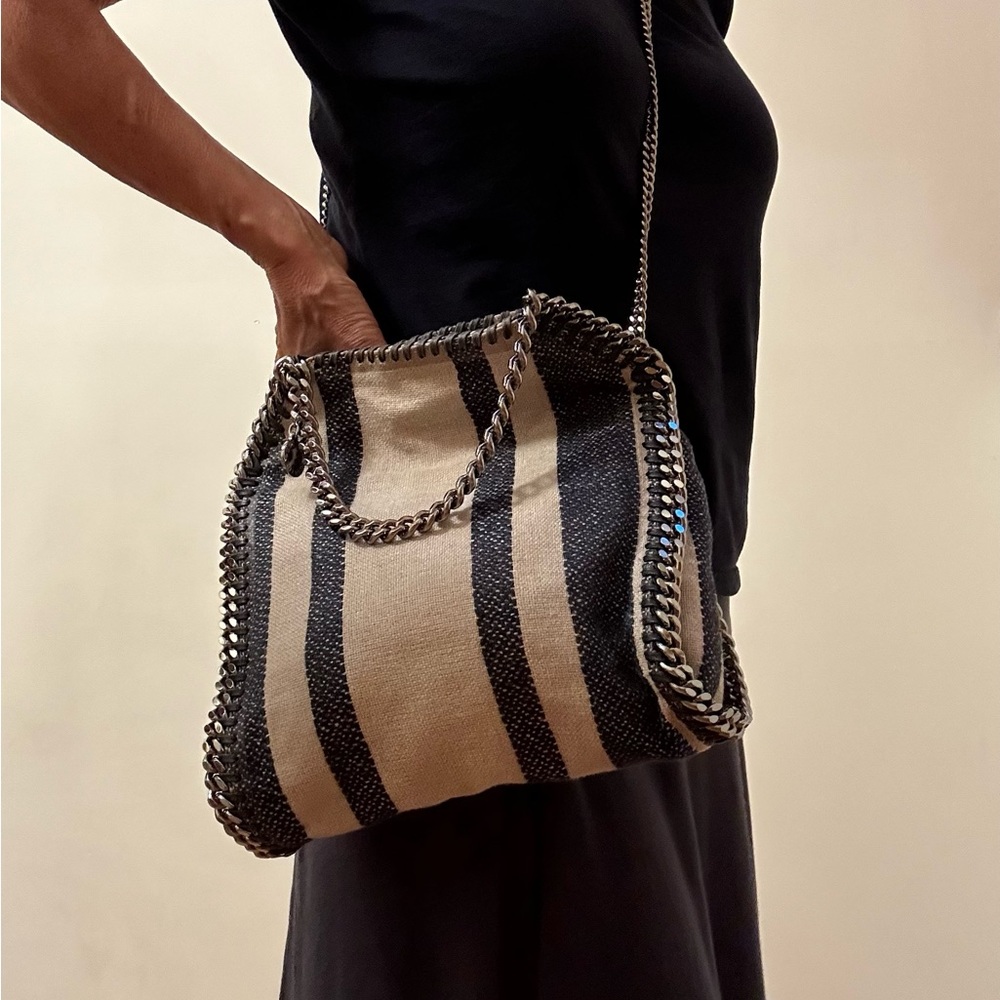 Stella McCartney cotton striped Falabella bag